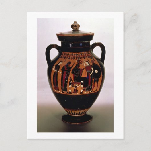 ～の誕生を描いた屋根裏の黒姿のアンフォラ ポストカード (正面)