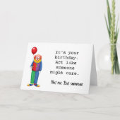 の誕生日のように振る舞気にう カード (正面)