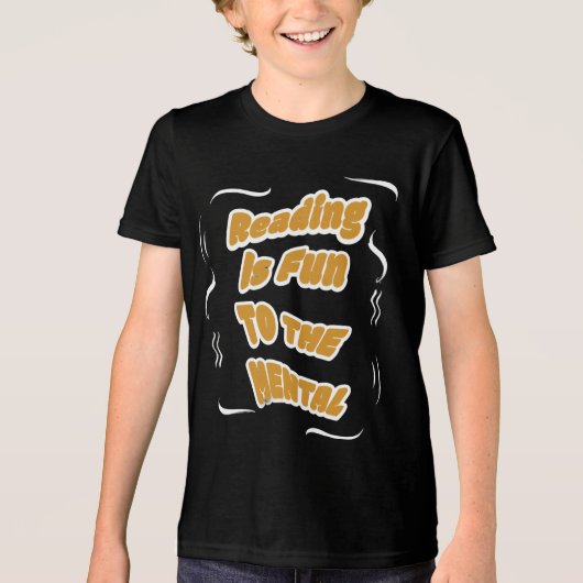 の読おもしろいは精神に対する トライブレンドTシャツ (正面)