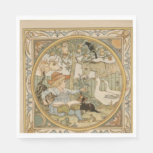 の読おもしろい紙ナプキン スタンダードランチョンナプキン (正面)