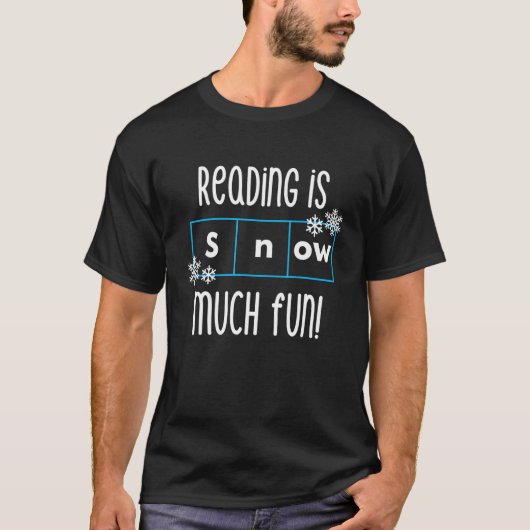 の読は雪の多くのおもしろい科学読 Tシャツ (正面)