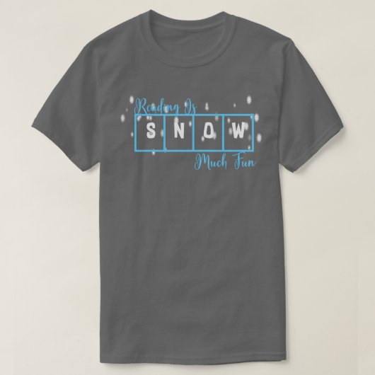 の読は雪の多くのおもしろい科学読 Tシャツ (デザイン正面)