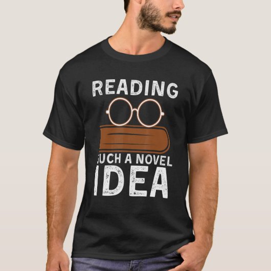 の読ような新しいアイディアブックワーム読者本愛 Tシャツ (正面)