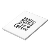 の読アートドッグの本とコーヒー ノートパッド (回転)