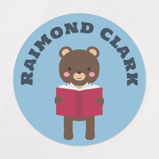 の読クマのラベル ラベル (デザイン1)