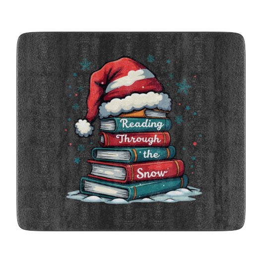 の読スルーザスノー読クリスマスサンタ愛好家 カッティングボード (正面)