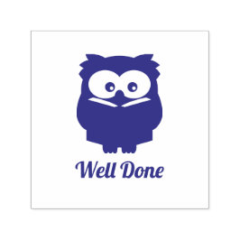 の読フクロウよく行われた先生 セルフインキングスタンプ