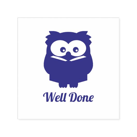 の読フクロウよく行われた先生 セルフインキングスタンプ (デザイン)