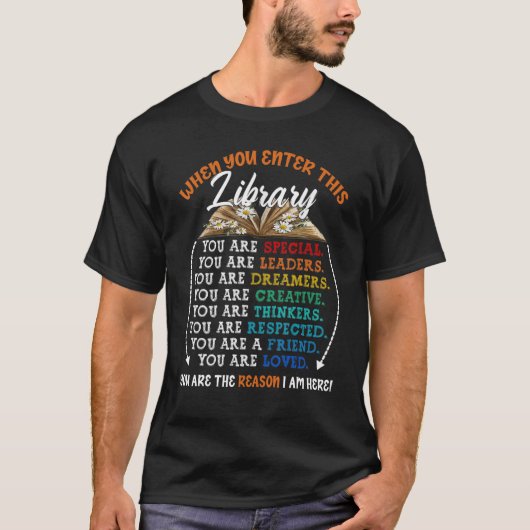 の読ブックワーム読み取り引用文を入力すると Tシャツ (正面)