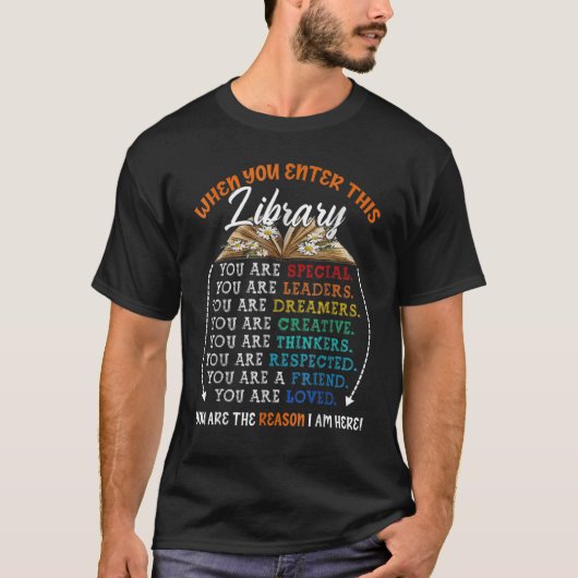 の読ブックワーム読み取り引用文を入力すると Tシャツ (正面)
