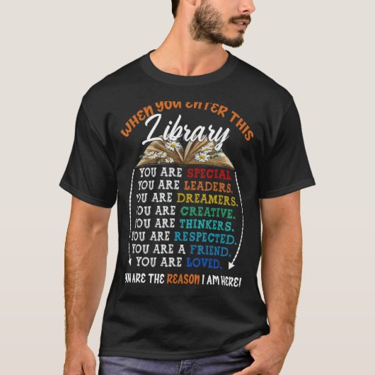 の読ブックワーム読み取り引用文を入力すると Tシャツ (正面)