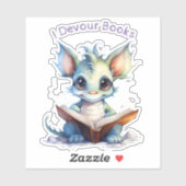 *~*の読ベビードラゴン – I DEVOUR BOOKS AP88 シール (シート)