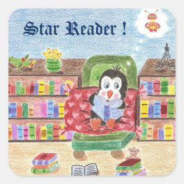 の読ペンギン， Star Reader，報奨用ステッカー スクエアシール