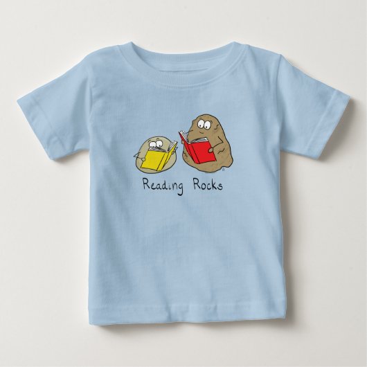の読ロックおもしろいブックキッドのベビーTシャツ ベビーTシャツ (正面)