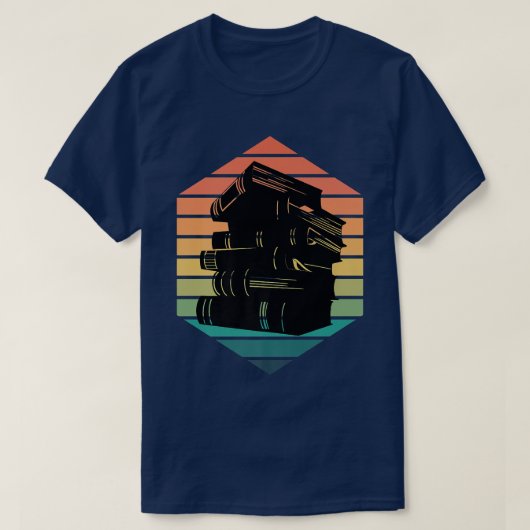 の読ヴィンテージ男性へ読書愛好家リテラシー Tシャツ (デザイン正面)