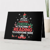 の読先生クリスマス小妖精や小人クリスマス応援 カード (正面)