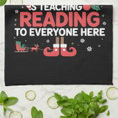 の読先生クリスマス小妖精や小人クリスマス応援 キッチンタオル (折り畳み)