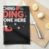 の読先生クリスマス小妖精や小人クリスマス応援 キッチンタオル (四つ折り)