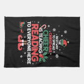 の読先生クリスマス小妖精や小人クリスマス応援 キッチンタオル (横)