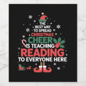 の読先生クリスマス小妖精や小人クリスマス応援 ワインラベル (シングルラベル)