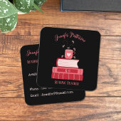 の読先生ブックブラックスクエアビジネスカード スクエア名刺