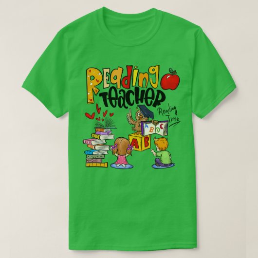 の読先生ブックラバーおもしろい先生に戻る Tシャツ (デザイン正面)