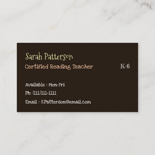 の読先生ブラック名刺 名刺 (裏面)