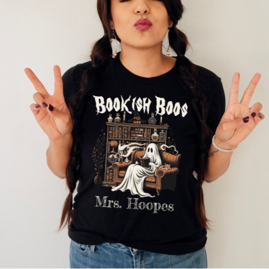 の読先生司書ハロウィン不気味の衣装 Tシャツ