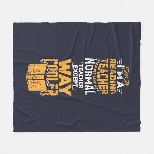 の読先生標準以外のクール方法 フリースブランケット (正面(横))