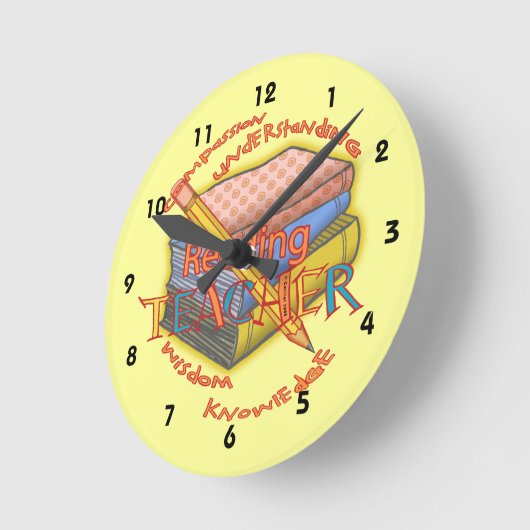 の読先生 ラウンド壁時計 (傾斜)