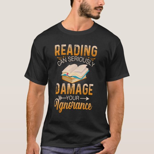の読場合、読み込む無知に重大なダメージを与える Tシャツ (正面)