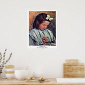 の読女の子バイピエール・オーギュスト・ルノアール ポスター (キッチン)