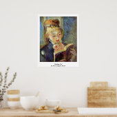 の読女の子バイピエール・オーギュスト・ルノアール ポスター (キッチン)