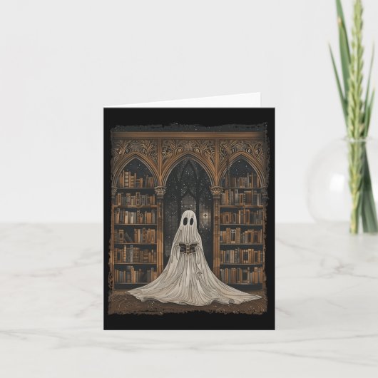 の読幽霊ライブラリHalloween Librarian Book Lov カード (正面)
