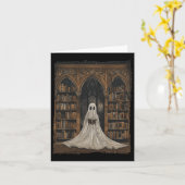 の読幽霊ライブラリHalloween Librarian Book Lov カード (黄色い花)