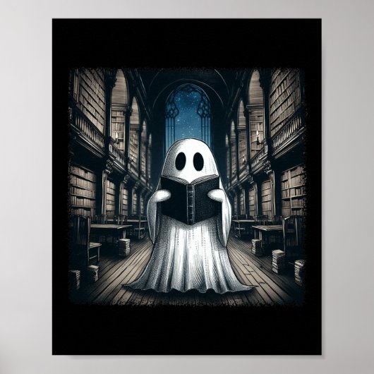 の読幽霊ライブラリHalloween Librarian Book Lov ポスター (正面)