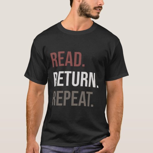 の読戻読り繰り返し図書館図書館 Tシャツ (正面)