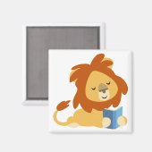 の読漫画のライオンの磁石 マグネット (正面/裏面)