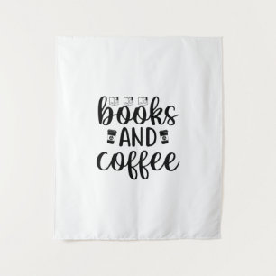 の読絵本とコーヒー タペストリー