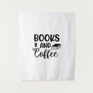 の読絵本とコーヒー タペストリー