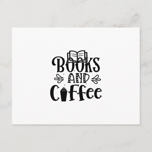の読絵本とコーヒー ポストカード (正面)