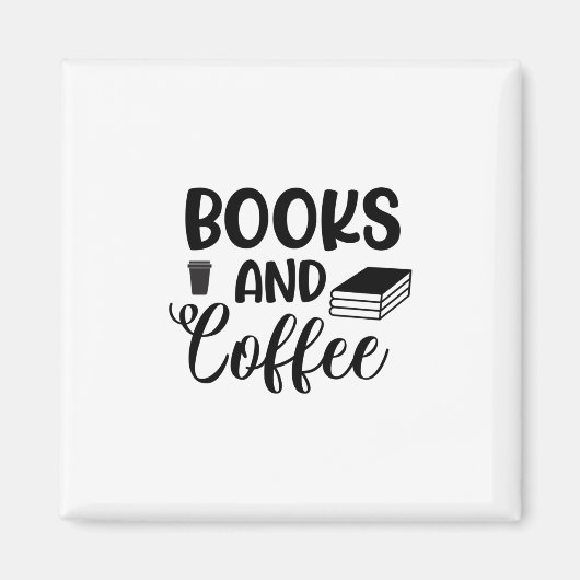 の読絵本とコーヒー マグネット (正面)