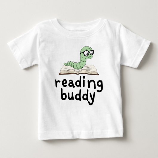の読親友で可愛い本虫 ベビーTシャツ (正面)