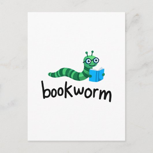 の読親友で可愛い本虫 ポストカード (正面)