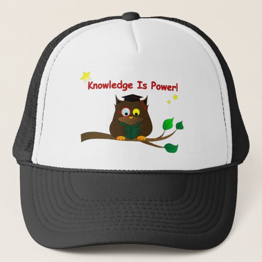 の読賢いフクロウ キャップ (正面)