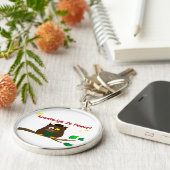 の読賢いフクロウ キーホルダー (側面)