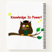 の読賢いフクロウ ノートブック (裏面)