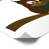 の読賢いフクロウ ポスター (角)