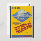 の読鉄道十字軍の列車1937 ポストカード (正面/裏面)