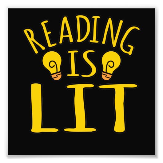 の読Is Lit英語先生学生 フォトプリント (正面)